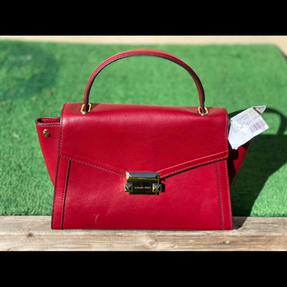 NWT Burgundy,Michael Kors satchel purse.